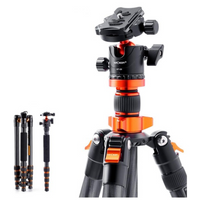 Tripié de Fibra de Carbón Ultra Compacto Viaje K&F Concept SA225C1